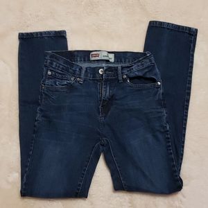 LEVI'S Super Skinny High Rise Dark Wash Jeans